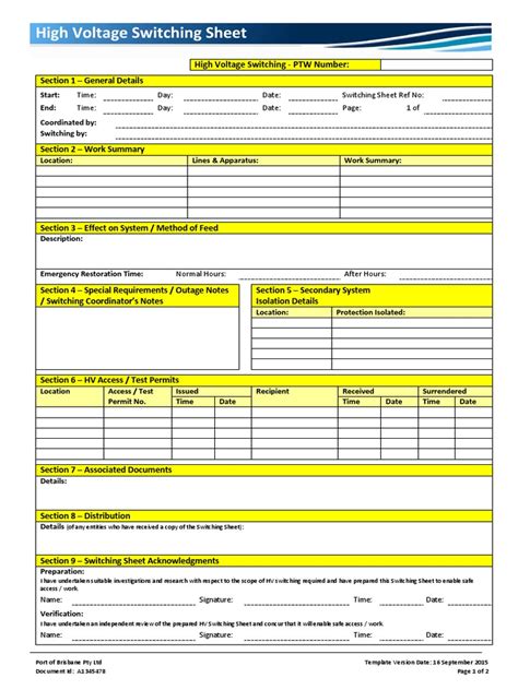 high voltage switching sheet.